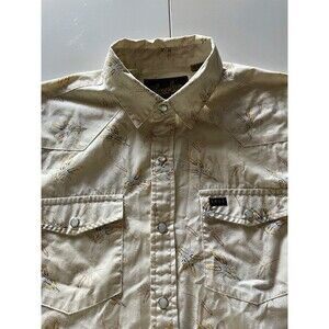 Howler Bros Short Sleeve Western Snap Shirt w/ Pockets AOP Wheat Print M